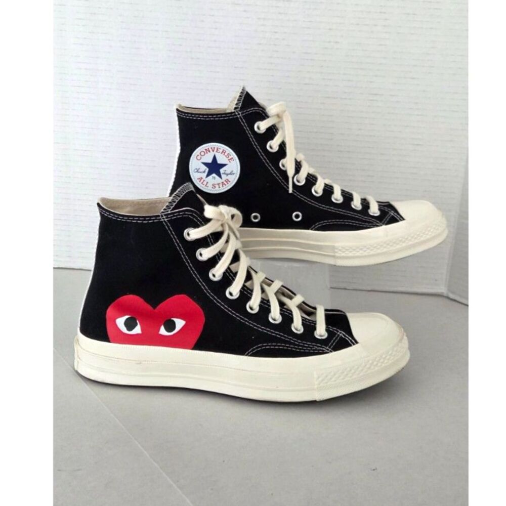 Comme des Garcons Play x Converse Chuck 70 High-Top Black Heart Sz 9